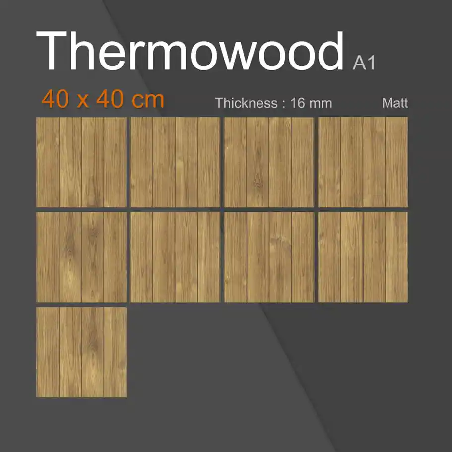 سرامیک کف ایفا سرام مدل ترمو Wood سایز 40 در 40